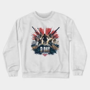 D Day 80th Anniversary Painting Splash Crewneck Sweatshirt